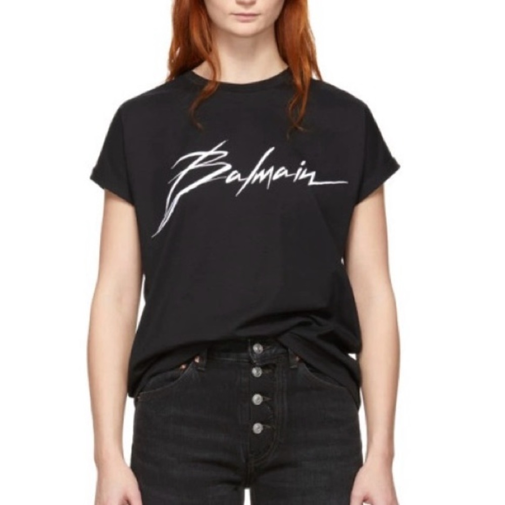 BALMAIN Signature Logo T Shirt